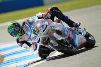 © Octane Photographic Ltd. 2012 World Superbike Championship – European GP – Donington Park. Friday 11th May 2012. WSBK Free Practice. Chaz Davies - Aprillia RSV4 Factory. Digital Ref : 0328cb1d2316