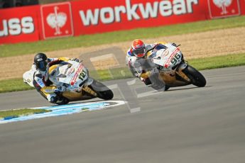 © Octane Photographic Ltd. 2012 World Superbike Championship – European GP – Donington Park. Friday 11th May 2012. WSBK Free Practice. Jakob Smrz and Maxime Berger - Ducati 1098R. Digital Ref : 0328cb1d2636