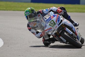 © Octane Photographic Ltd. 2012 World Superbike Championship – European GP – Donington Park. Friday 11th May 2012. WSBK Free Practice. Chaz Davies - Aprillia RSV4 Factory. Digital Ref : 0328lw7d3588