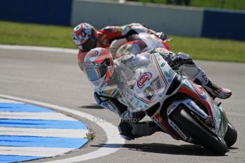 © Octane Photographic Ltd. 2012 World Superbike Championship – European GP – Donington Park. Friday 11th May 2012. WSBK Free Practice. Lorenzo Zanetti - Ducati 1098R. Digital Ref : 0328lw7d3668