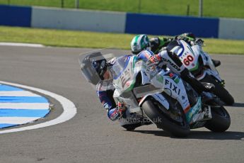 © Octane Photographic Ltd. 2012 World Superbike Championship – European GP – Donington Park. Saturday 12th May 2012. WSBK Saturday Qualifying practice. Leon Camier and Peter Hickman. Digital Ref : 0332lw7d4795