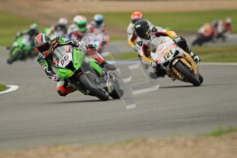 © Octane Photographic Ltd 2012. World Superbike Championship – European GP – Donington Park, Sunday 13th May 2012. Race 1 warm up lap. Tom Sykes and Maxime Berger. Digital Ref : 0335cb1d5003