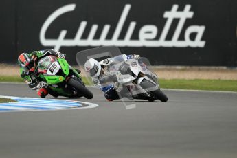 © Octane Photographic Ltd 2012. World Superbike Championship – European GP – Donington Park, Sunday 13th May 2012. Race 1. Leon Haslam and Tom Sykes. Digital Ref : 0335cb1d5114