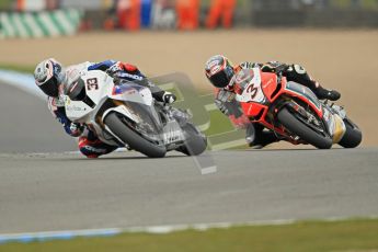 © Octane Photographic Ltd 2012. World Superbike Championship – European GP – Donington Park, Sunday 13th May 2012. Race 1. Marco Melandri and Max Biaggi. Digital Ref : 0335cb1d5212