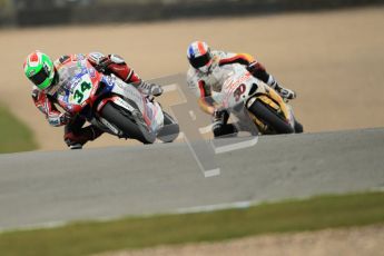 © Octane Photographic Ltd 2012. World Superbike Championship – European GP – Donington Park, Sunday 13th May 2012. Race 1. Davide Giugliano and Sylvain Guintoli. Digital Ref : 0335cb1d5221