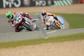 © Octane Photographic Ltd 2012. World Superbike Championship – European GP – Donington Park, Sunday 13th May 2012. Race 1. Davide Giugliano and Sylvain Guintoli. Digital Ref : 0335cb1d5268