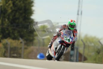 © Octane Photographic Ltd 2012. World Superbike Championship – European GP – Donington Park, Sunday 13th May 2012. Race 2. Davide Giugliano sprays gravel after an earlier off. Digital Ref : 0337cb1d5536