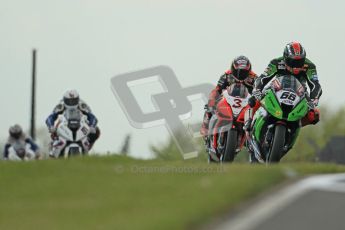 © Octane Photographic Ltd 2012. World Superbike Championship – European GP – Donington Park, Sunday 13th May 2012. Race 2. Tom Sykes and Max Biaggi. Digital Ref : 0337cb1d5626