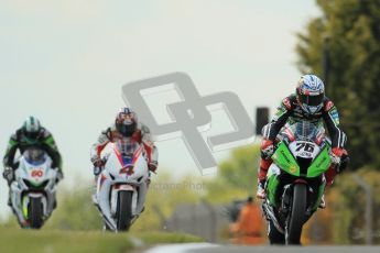 © Octane Photographic Ltd 2012. World Superbike Championship – European GP – Donington Park, Sunday 13th May 2012. Race 2. Loris Baz, Hiroshi Aoyama and Sylvain Guintoli. Digital Ref : 0337cb1d5668