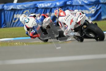 © Octane Photographic Ltd 2012. World Superbike Championship – European GP – Donington Park, Sunday 13th May 2012. Race 2. Leon Haslam and Jonathan Rea. Digital Ref : 0337cb1d5691
