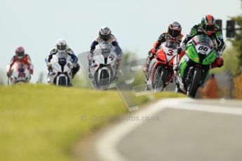 © Octane Photographic Ltd 2012. World Superbike Championship – European GP – Donington Park, Sunday 13th May 2012. Race 2. The top 5 in close formation : Tom Sykes, Max Biaggi, Marco Melandri, Leon Haslam and Jonathan Rea. Digital Ref : 0337cb1d5701