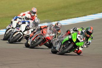 © Octane Photographic Ltd 2012. World Superbike Championship – European GP – Donington Park, Sunday 13th May 2012. Race 2. The top 5 in close formation : Tom Sykes, Max Biaggi, Marco Melandri, Leon Haslam and Jonathan Rea. Digital Ref : 0337cb1d5739