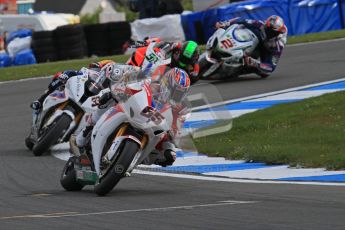 © Octane Photographic Ltd 2012. World Superbike Championship – European GP – Donington Park, Sunday 13th May 2012. Race 2. Jonathan Rea leads the pack. Digital Ref : 0337lw7d7751