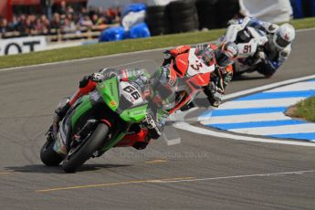 © Octane Photographic Ltd 2012. World Superbike Championship – European GP – Donington Park, Sunday 13th May 2012. Race 2. Tom Sykes, Max Biaggi and Leon Haslam. Digital Ref : 0337lw7d7792