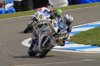 © Octane Photographic Ltd 2012. World Superbike Championship – European GP – Donington Park, Sunday 13th May 2012. Race 2. Ayrton Badovini and Chaz Davies. Digital Ref : 0337lw7d7807