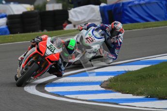 © Octane Photographic Ltd 2012. World Superbike Championship – European GP – Donington Park, Sunday 13th May 2012. Race 2. Eugene Laverty and Leon Camier. Digital Ref : 0337lw7d7910