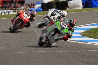 © Octane Photographic Ltd 2012. World Superbike Championship – European GP – Donington Park, Sunday 13th May 2012. Race 2. Tom Sykes, Max Biaggi and Leon Haslam. Digital Ref : 0337lw7d7940