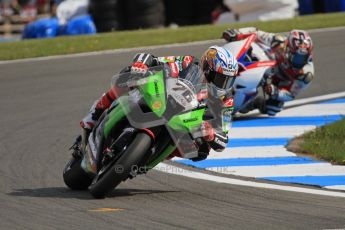 © Octane Photographic Ltd 2012. World Superbike Championship – European GP – Donington Park, Sunday 13th May 2012. Race 2. Loris Baz and Hiroshi Aoyama. Digital Ref : 0337lw7d8061