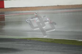 © Octane Photographic Ltd. World Superbike Championship – Silverstone, Race 2. Sunday 5th August 2012. Carlos Checa drops his bike on standing water heading into Club corner - Ducati 1098R - Althea Racing. Digital Ref :