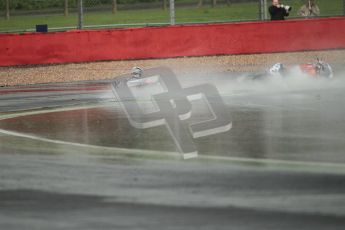 © Octane Photographic Ltd. World Superbike Championship – Silverstone, Race 2. Sunday 5th August 2012. Carlos Checa drops his bike on standing water heading into Club corner - Ducati 1098R - Althea Racing. Digital Ref :