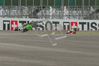 © Octane Photographic Ltd. World Superbike Championship – Silverstone, Superpole. Saturday 4th August 2012. Tom Sykes crashed out from the final superpole session relegating himself to 8th on the grid - Kawasaki ZX-10R - Kawasaki Racing Team. Digital Ref : 0447cb1d1738