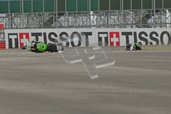 © Octane Photographic Ltd. World Superbike Championship – Silverstone, Superpole. Saturday 4th August 2012. Tom Sykes crashed out from the final superpole session relegating himself to 8th on the grid - Kawasaki ZX-10R - Kawasaki Racing Team. Digital Ref : 0447cb1d1740
