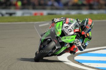 © Octane Photographic Ltd 2012. World Superbike Championship – European GP – Donington Park. Superpole session 1. Pole position - Tom Sykes - Kawasaki ZX-10R. Digital Ref : 0334cb1d4313