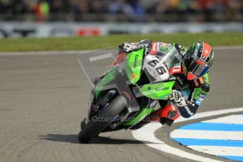 © Octane Photographic Ltd 2012. World Superbike Championship – European GP – Donington Park. Superpole session 1. Pole position - Tom Sykes - Kawasaki ZX-10R. Digital Ref :  0334cb1d4313