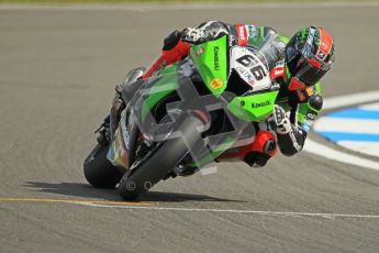 © Octane Photographic Ltd 2012. World Superbike Championship – European GP – Donington Park. Superpole session 1. Pole position - Tom Sykes - Kawasaki ZX-10R. Digital Ref :  0334cb1d4378