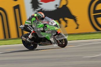 © Octane Photographic Ltd 2012. World Superbike Championship – European GP – Donington Park. Superpole session 3. Pole position - Tom Sykes - Kawasaki ZX-10R. Digital Ref : 0334cb7d2256