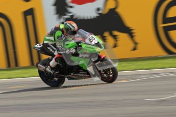 © Octane Photographic Ltd 2012. World Superbike Championship – European GP – Donington Park. Superpole session 3. Pole position - Tom Sykes - Kawasaki ZX-10R. Digital Ref :  0334cb7d2256