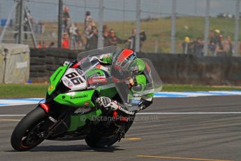 © Octane Photographic Ltd 2012. World Superbike Championship – European GP – Donington Park. Superpole session 2. Pole position - Tom Sykes - Kawasaki ZX-10R. Digital Ref : 0334lw7d6202