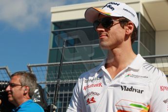 World © Octane Photographic Ltd. F1 USA GP, Austin, Texas, Circuit of the Americas (COTA), Sunday 17th November 2013 - Drivers' parade. Sahara Force India VJM06 - Adrian Sutil. Digital Ref : 0860lw1d2348