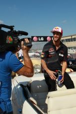 World © Octane Photographic Ltd. F1 USA GP, Austin, Texas, Circuit of the Americas (COTA), Sunday 17th November 2013 - Drivers' parade. Scuderia Toro Rosso STR 8 - Daniel Ricciardo. Digital Ref : 0860lw1d2385