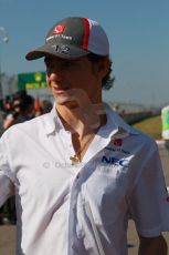 World © Octane Photographic Ltd. F1 USA GP, Austin, Texas, Circuit of the Americas (COTA), Sunday 17th November 2013 - Drivers' parade. Sauber C32 - Esteban Gutierrez. Digital Ref : 0860lw1d2511