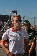 World © Octane Photographic Ltd. F1 USA GP, Austin, Texas, Circuit of the Americas (COTA), Sunday 17th November 2013 - Drivers' parade. Marussia F1 Team MR02 - Max Chilton. Digital Ref : 0860lw1d2522