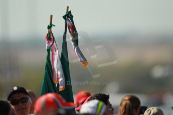 World © Octane Photographic Ltd. F1 USA GP, Austin, Texas, Circuit of the Americas (COTA), Sunday 17th November 2013 - Atmosphere. The Mexican fans cheering on Perez and Gutierrez on race day. Digital Ref : 0860lw1d2919