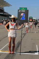 World © Octane Photographic Ltd. F1 USA GP, Austin, Texas, Circuit of the Americas (COTA), Sunday 17th November 2013 - Grid. The grid girls await the arrival of the cars. Digital Ref : 0860lw1d5835