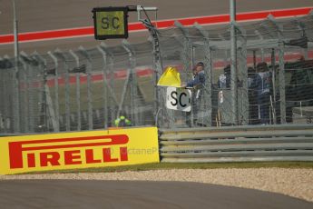 World © Octane Photographic Ltd. F1 USA GP, Austin, Texas, Circuit of the Americas (COTA), Sunday 17th November 2013 - Race. Waved yellow flag. Digital Ref : 0861lw1d2673