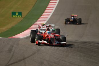 World © Octane Photographic Ltd. F1 USA GP, Austin, Texas, Circuit of the Americas (COTA), Sunday 17th November 2013 - Race. Scuderia Ferrari F138 - Fernando Alonso. Digital Ref : 0861lw1d2705