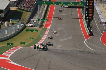 World © Octane Photographic Ltd. F1 USA GP, Austin, Texas, Circuit of the Americas (COTA), Sunday 17th November 2013 - Race. Sahara Force India VJM06 - Paul di Resta. Digital Ref : 0861lw1d5968