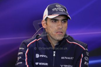 World © Octane Photographic Ltd. USA F1 Grand Prix, Austin, Texas, Circuit of the Americas (COTA). FIA Press Conference, Thursday 14th November 2013. Pastor Maldonado - Williams. Digital Ref : 0851lw1d2346