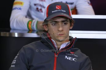 World © Octane Photographic Ltd. USA F1 Grand Prix, Austin, Texas, Circuit of the Americas (COTA). FIA Press Conference, Thursday 14th November 2013. Esteban Gutierrez – Sauber F1 Team.Digital Ref : 0851lw1d2397