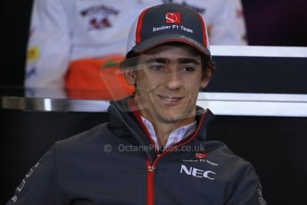 World © Octane Photographic Ltd. USA F1 Grand Prix, Austin, Texas, Circuit of the Americas (COTA). FIA Press Conference, Thursday 14th November 2013. Esteban Gutierrez – Sauber F1 Team.Digital Ref : 0851lw1d2403