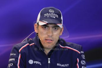 World © Octane Photographic Ltd. USA F1 Grand Prix, Austin, Texas, Circuit of the Americas (COTA). FIA Press Conference, Thursday 14th November 2013. Pastor Maldonado - Williams. Digital Ref : 0851lw1d2490