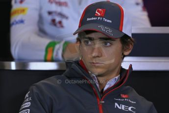 World © Octane Photographic Ltd. USA F1 Grand Prix, Austin, Texas, Circuit of the Americas (COTA). FIA Press Conference, Thursday 14th November 2013. Esteban Gutierrez – Sauber F1 Team.Digital Ref : 0851lw1d2515