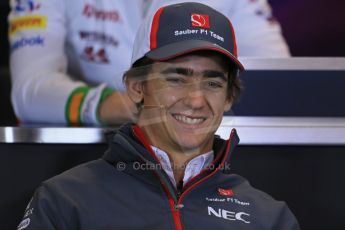 World © Octane Photographic Ltd. USA F1 Grand Prix, Austin, Texas, Circuit of the Americas (COTA). FIA Press Conference, Thursday 14th November 2013. Esteban Gutierrez – Sauber F1 Team.Digital Ref : 0851lw1d2597