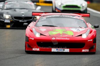 World © Octane Photographic Ltd. Avon Tyres British GT Championship. Monday 1st April 2013 Oulton Park – Race 1. Ferrari 458 Italia – Rosso Verde – Hector Lester, Allan Simonsen. Digital Ref : 0623ce1d8645