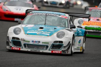 World © Octane Photographic Ltd. Avon Tyres British GT Championship. Monday 1st April 2013 Oulton Park – Race 1. Porsche 997 GT3-R – Oman Air Motorbase – Michael Caine, Ahmad Al Harthy. Digital Ref : 0623ce1d8705