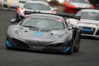 World © Octane Photographic Ltd. Avon Tyres British GT Championship. Monday 1st April 2013 Oulton Park – Race 1. McLaren MP4-12C GT3 – Preci-Spark Engineering – David Jones, Godfrey Jones. Digital Ref :